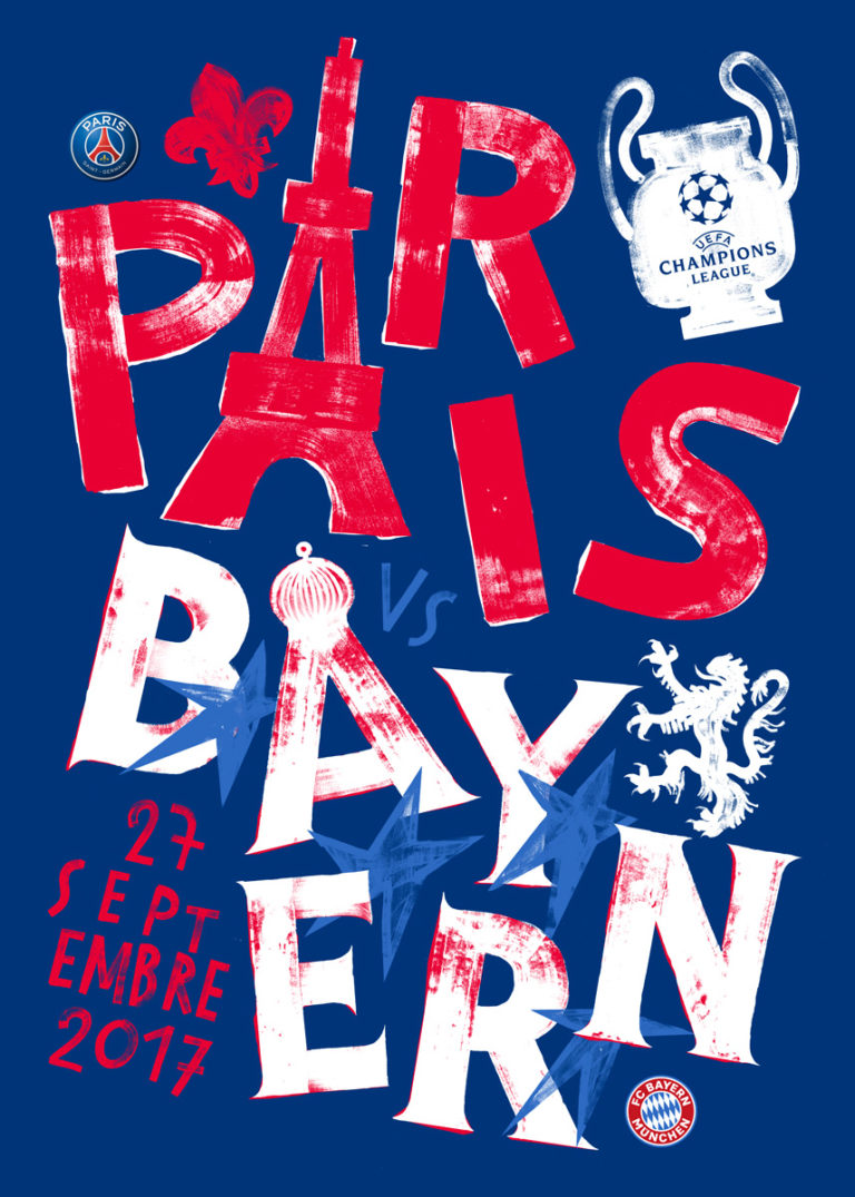 PSG — PARIS BAYERN OFFICIAL POSTER  Ludovic Prigent