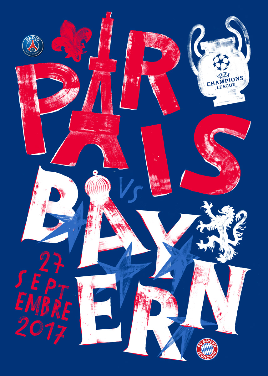 Poster sous cadre PSG Champions 2023 - A5